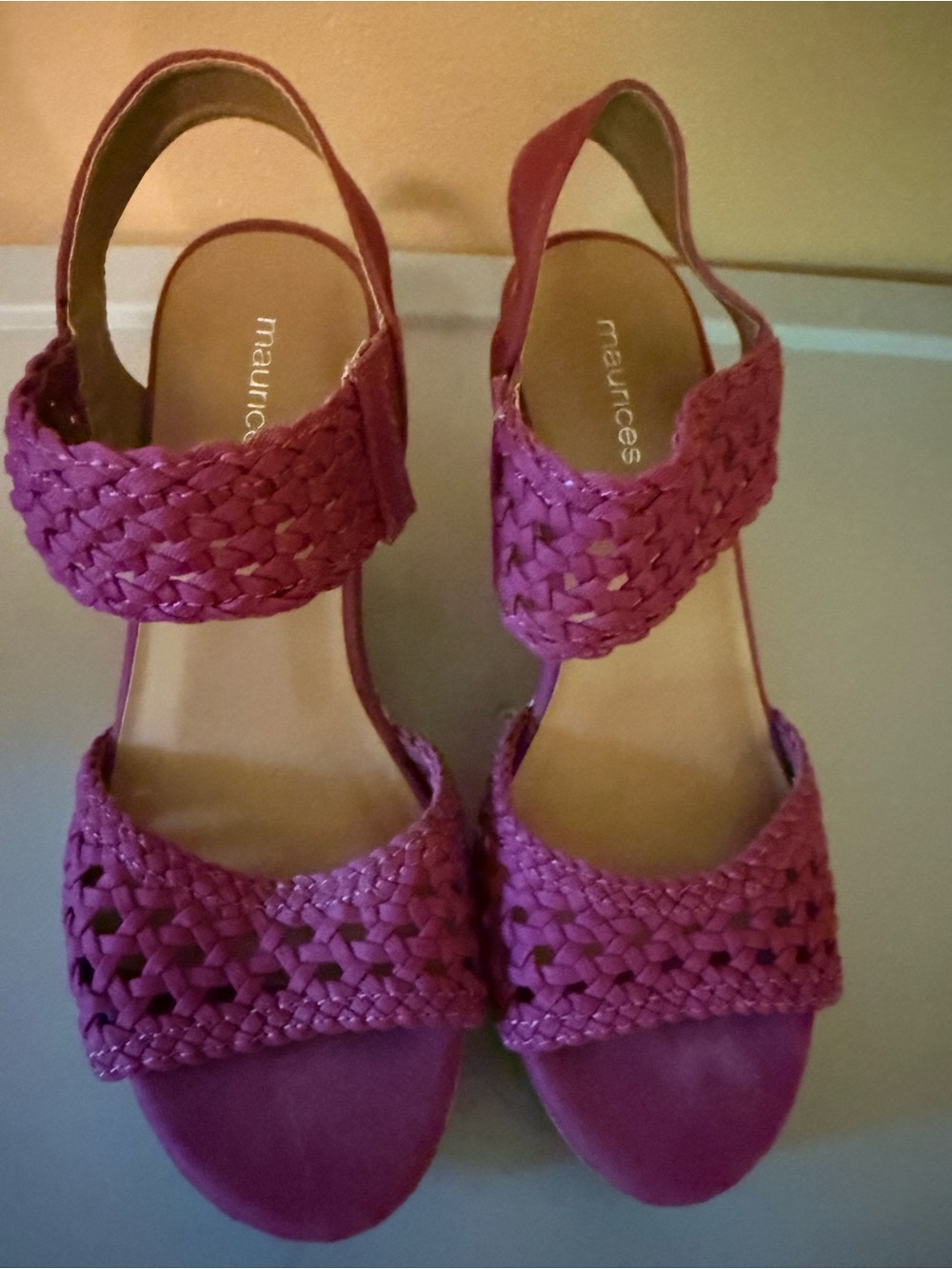 Maurices Women's Fuchsia Braided Slingback Sandals